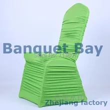 Цвета зеленого яблока 30 шт Свадьба лайкра гофрированный спандекс крышка стула