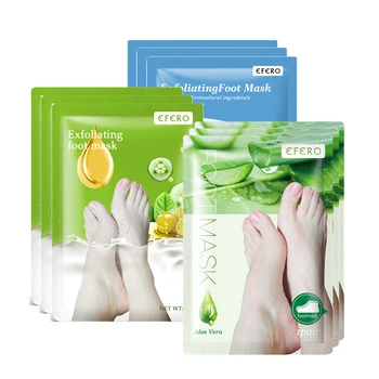

3packs efero Feet Mask Moisturizing Pedicure Socks Peeling Foot Mask Dead Skin Removal Exfoliating Socks Spa Feet Care Cream