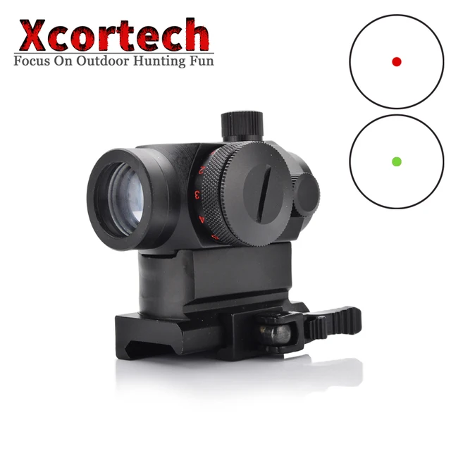 US $26.12 Tactical Hunting QD 1X22 Reflex Red&Green Dot Scope Sight With Quick Riser Mount Quick Detach Holog