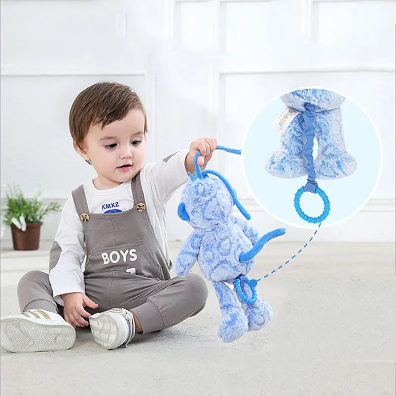 Baby Cute Musical Toy Soothing Pull String Bell Plush Animal Music Box