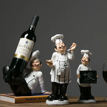 

Resin Kitchen Chef Figurine Cake Bakery Chef Miniature Cook Statue Home Kitchen Restaurant Bar Cafe Decor