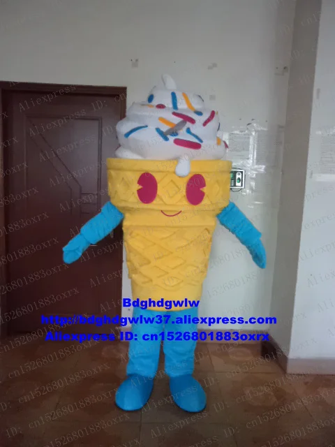 Мороженое конус замороженный йогурт костюм талисмана для взрослых, Герой мультфильма, рекламная акция спортивные вечерние zx1107