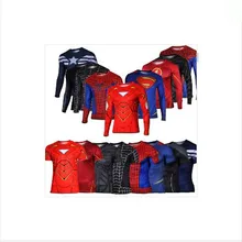 Marvel Super Heroes Avenger Batman new T shirt Men Compression Armour Base Layer Long Sleeve Thermal Under Top Fitness XS-8XL