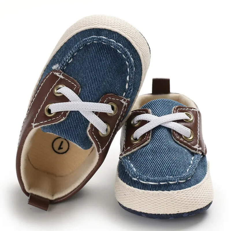 Первые ходунки для новорожденных мальчиков и девочек, мягкая подошва, хлопок, противоскользящая обувь, кроссовки для начинающих ходить, Лоскутная обувь, 0-18 м