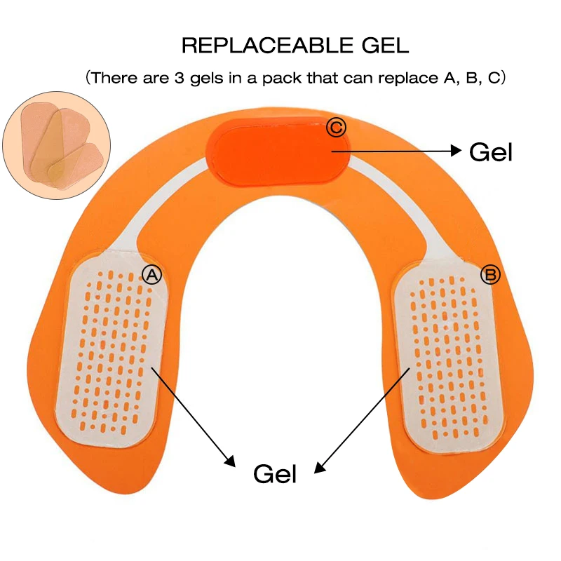 EMS стимулятор бедра тренажер EMS мышц ABS фитнес ягодиц массаж ягодиц подтяжка ягодиц тонер тренажер для похудения массажер унисекс - Цвет: gel