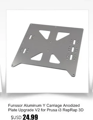 Funssor Reprap Prusa i3 все металлические X торцевые направляющие+ X торцевой двигатель для DIY Prusa 3D принтер серебристого цвета