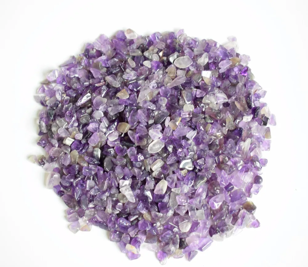 

Small Size Natural Tumbled Amethyst Crushed Stone Reiki Healing Mineral Crystals Chip ( 100 g and 1/2 lb )
