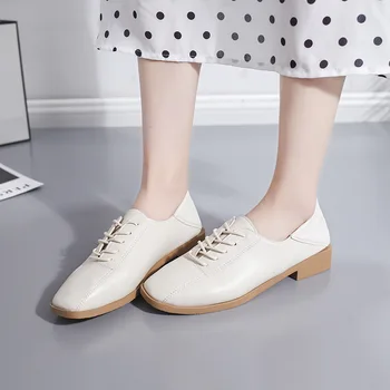 

Ho Heave Women Comfortable Flats Shoes Women Fashion Casual Lace Up Shoes 2019 Style New Arrive Loafers Female Summer Flats