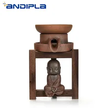 Японский грубая керамика морозный чай ситечки с деревянным держателем чай ПЭТ пуэр чай фильтр чайный набор кунг-фу креативный винтажный домашний декор