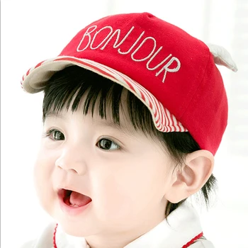

Fashion Baby Kids Cap Hat Baseball Cap Letter Stripe Velcro Adjustable Spring Travel Baseball Cap Hat Kids Girl's Baby Clothing