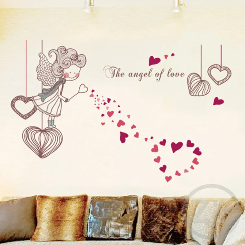 

Zs Sticker The angel of love wall stickers fairy wall decals kids room home decor nursery decor