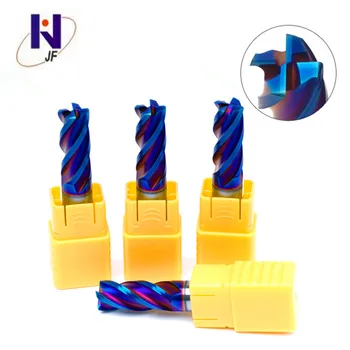 

5pcs GEK Solid Carbide End Mill 4 Flutes Metric 60 HRC Helix 35 NaCO - 4mm 4x15x6x75x4T