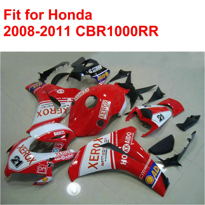 ABS Обтекатели набор для HONDA литья под давлением CBR 1000 RR 2008-2011 красный черный