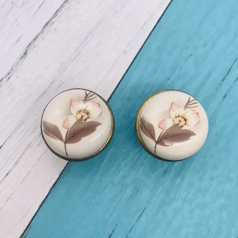 

4Pcs Antique Color Round Cabinet Handles Kitchen Cupboard Door Pulls Drawer Knobs European Rural Furniture Handle Hardware