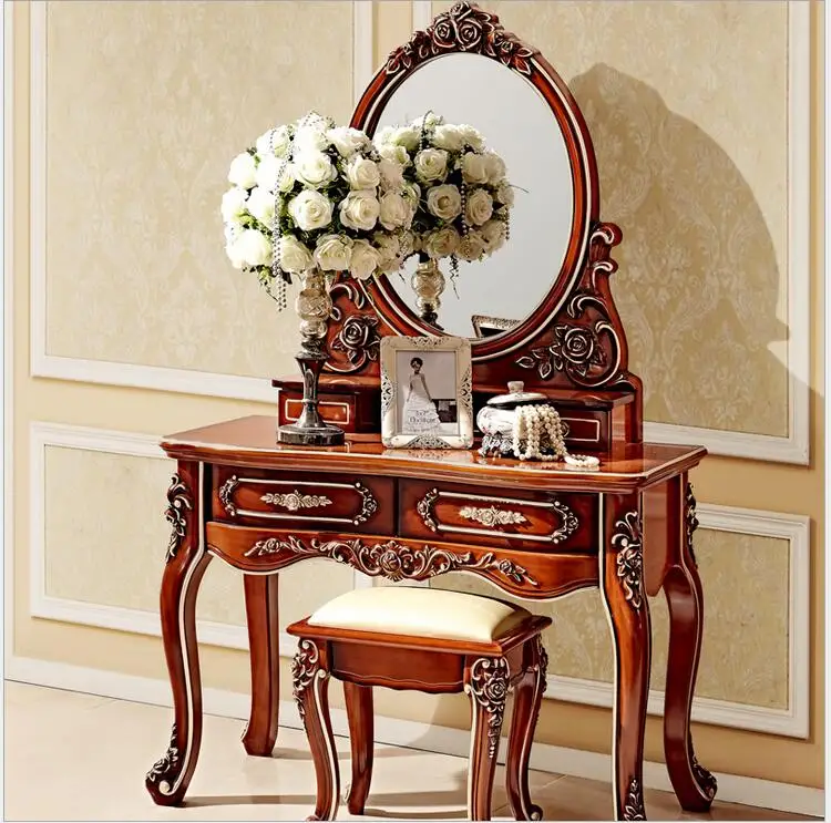European Mirror Table Antique Bedroom Dresser French Furniture