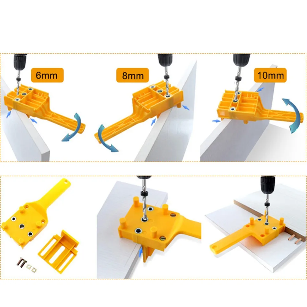 Желтый перфоратор + 7-piece сверло + деревянный наконечник ручной инструмент sest
