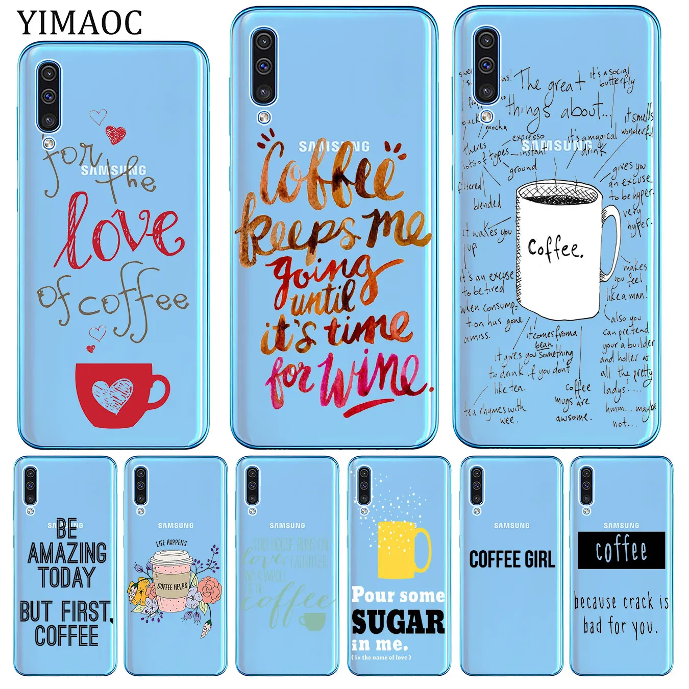 

YIMAOC Coffee Wine Brown Magenta Ombr Soft Phone Silicone Case for Samsung Galaxy A70 A60 A50 A40 A30 A20 A10 M10 M20 M30 M40