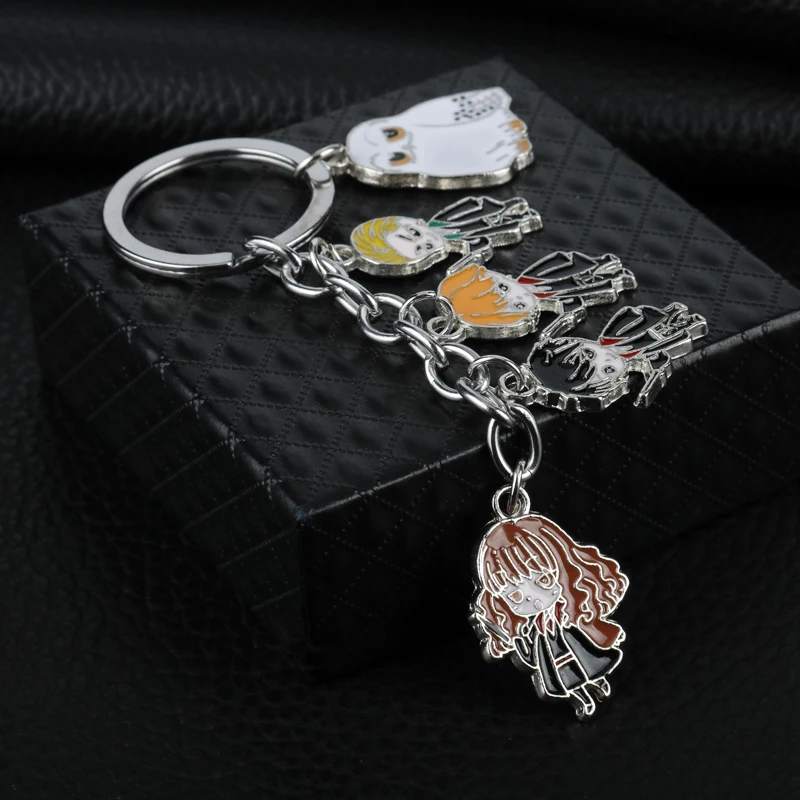Мультяшные брелоки с персонажем из фильма Гермиона, брелок для ключей Audlts, Детская цепочка для ключей, подарочные сувениры