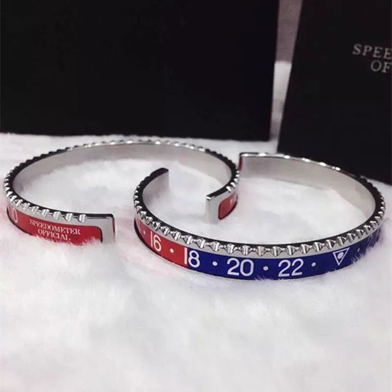 

China Supplier For Sale 2016 High Quality Speedometer Stainless Steel Silver Cuff Decals Marine Bangle For Men And Women