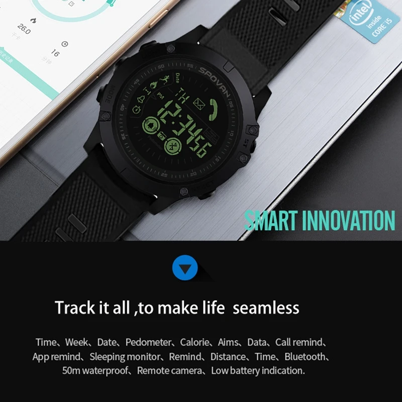 SPOVAN новые PR1 24h всепогодный мониторинг умные спортивные часы для IOS и Android умные часы