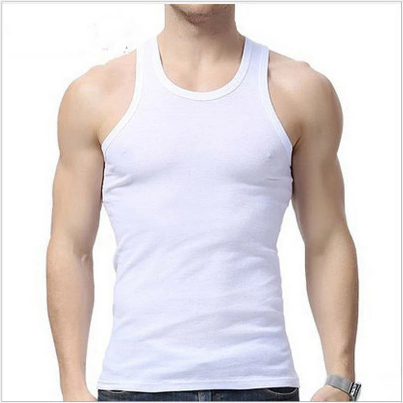 Mejor precio Camiseta sin mangas de algodón para hombre, chaleco de tirantes de talla grande XXXL en 3 colores para Fitness y musculación nzKBl7pN