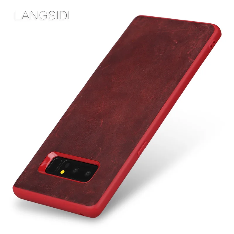 

Genuine Leather phone case for samsung s9 case S10 note 8 S8 iness Retro Retro protective case fashion Men and women available