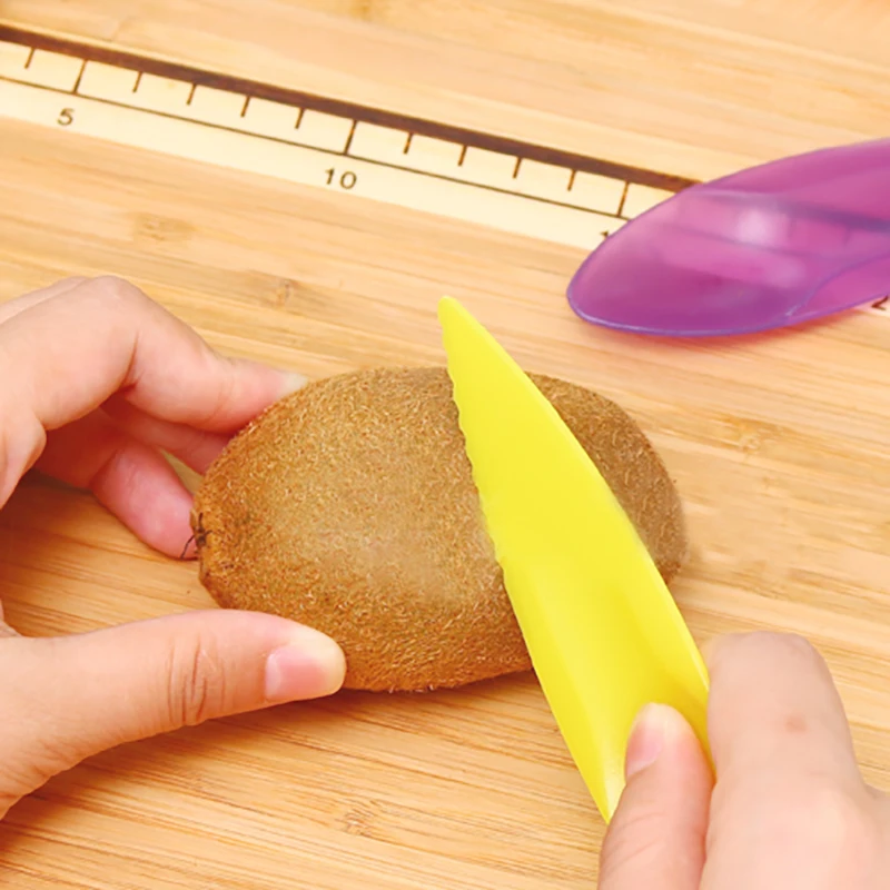 3 шт./компл. 2 в 1 киви копать ложка нож-Лопатка для фруктов тесак нож резак с отверстием для облегчения Применение киви Кухня аксессуары
