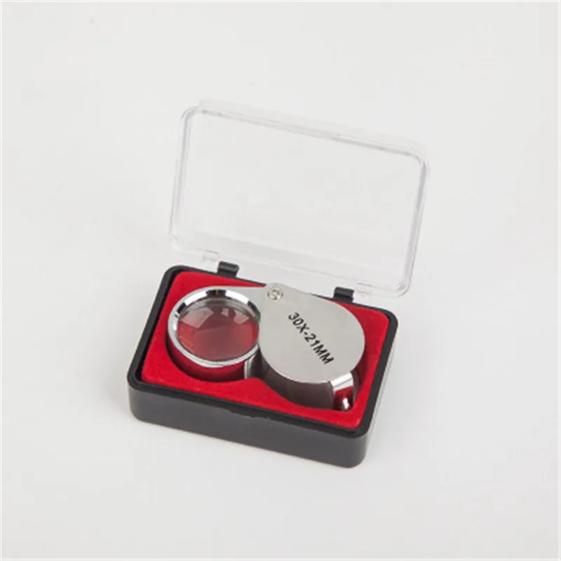 

30x21cm Metal Jewelry Coins Magnifier Mini folding portable High-power reading glass relics collection observed mirror