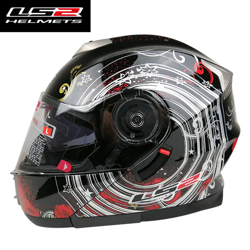 LS2 FF318 флип-ап мотоциклетный шлем полностью Съемный и моющийся обивка мотогонок шлемы для мужчин и женщин костюм утвержденный ECE