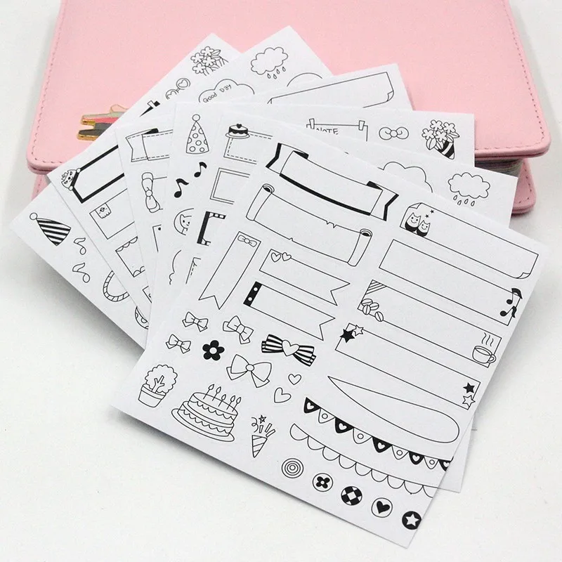6 шт./лот Новые креативные бумажные наклейки с календарем сделай сам скрапбукинг