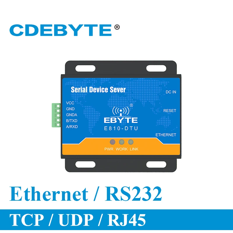 

E810-DTU-RS232 Ethernet RJ45 to RS232 Serial Port Server CDEBYTE Iot Wireless Transceiver TCP IP Data Transmitter and Receiver
