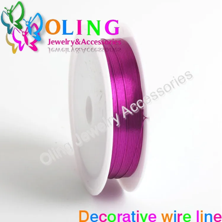 OlingArt 0.4MM 12M/Roll Wire Line Mixed Multicolor Plated Beaded Crafts DIY Choker Bracelet Necklace Jewelry Making OlingArt 0.4MM 12M/Roll Wire Line Mixed Multicolor Plated Beaded Crafts DIY Choker Bracelet Necklace Jewelry Making
