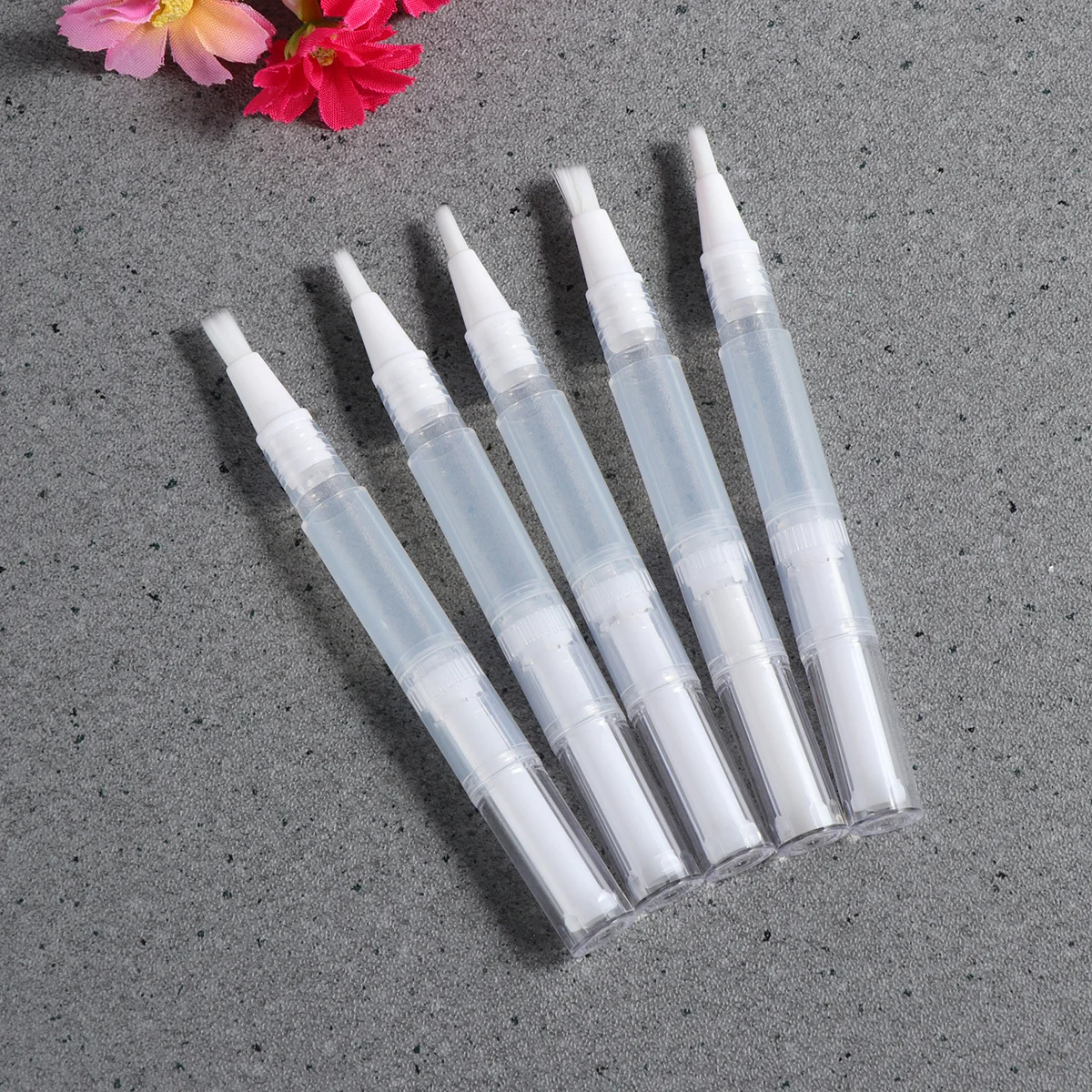 

5pcs 3ml Transparent Twist Pens Empty Nail Oil Pen with Brush Tip Cosmetic Container Applicators Eyelash Growth Liquid Tube