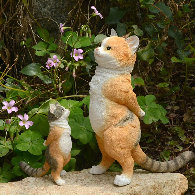 

Creative Garden Decoration Home Supplies Resin Simulation Animal Sculpture Desk Kitten Ornaments Cute Doll Gifts