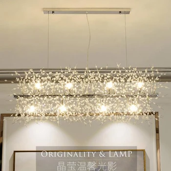 

Modern LED pendant light Living Room Bedroom Dandelion Counter Table Restaurant Led Strip Crystal A pendant lamp wl32415