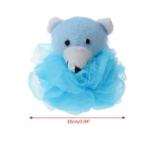 Детская щетка для ванны с героями мультфильмов, мягкая детская губка для ванны, пуховка для пудры, милый детский аксессуар для душа для новорожденных, полотенце с шариками M76C