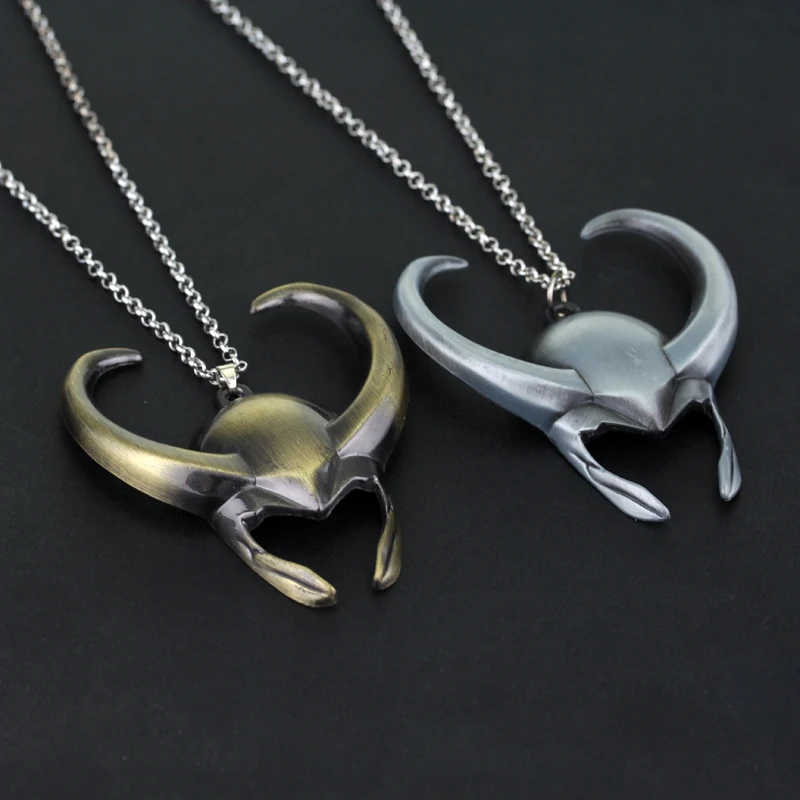 

The Dark World Loki Helmet Rocky Necklace Thor Cosplay Fashion Pendant Thor Movie jewelry Sweather chain