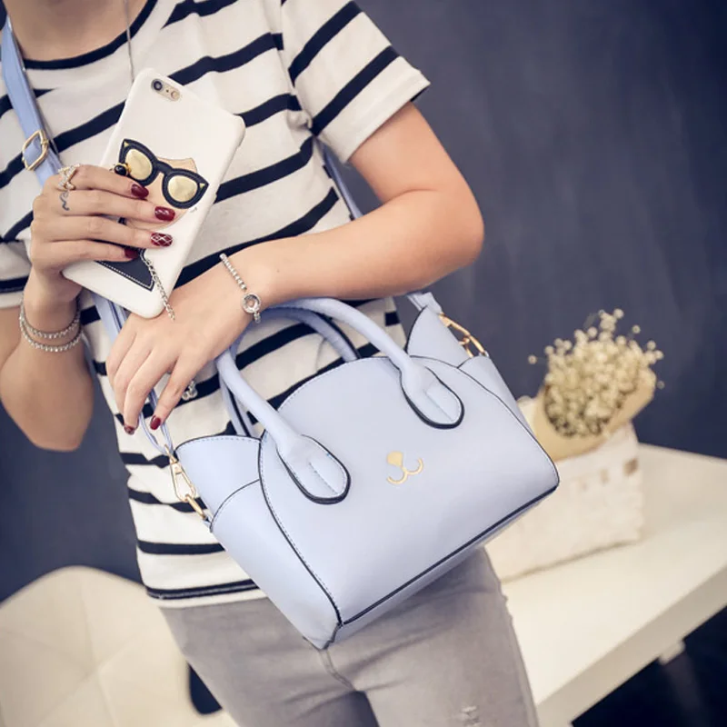 Women Handbags PU Leather Cute Kitty Female Shoulder Bags Fashion Large Cat Pattern Messenger Bag Ladies Sac A Main Bolsa SS0350 (17)