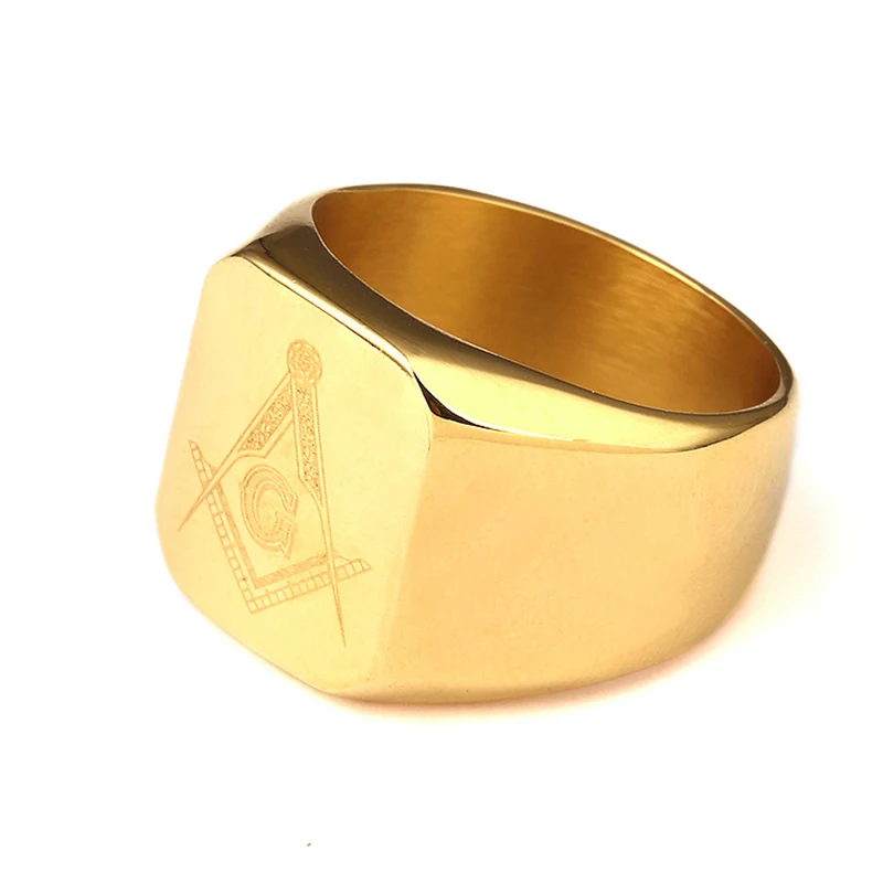 

New Arrival Men Ring Gold Hip Hop Ring Men Golden Rings Punk Rock Jewelry Anillos Bar Club Cool One Ring For Wedding Gift