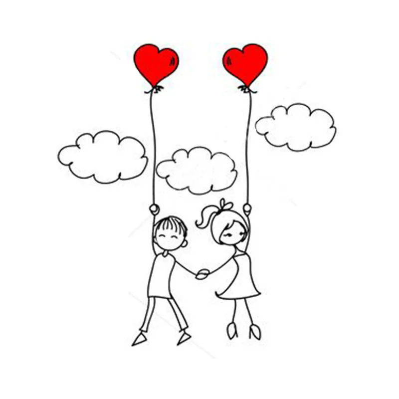 

GJCrafts Love Boy and Girl Under The Clouds Metal Cutting Dies Scrapbooking New 2019 Die Cut Card Making Craft Dies Stitch Decor