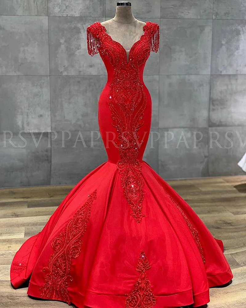 red dinner gowns