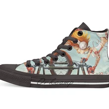 Я хочу кататься на велосипеде; Новинка; дизайнерская Повседневная парусиновая обувь; обувь на заказ; Прямая