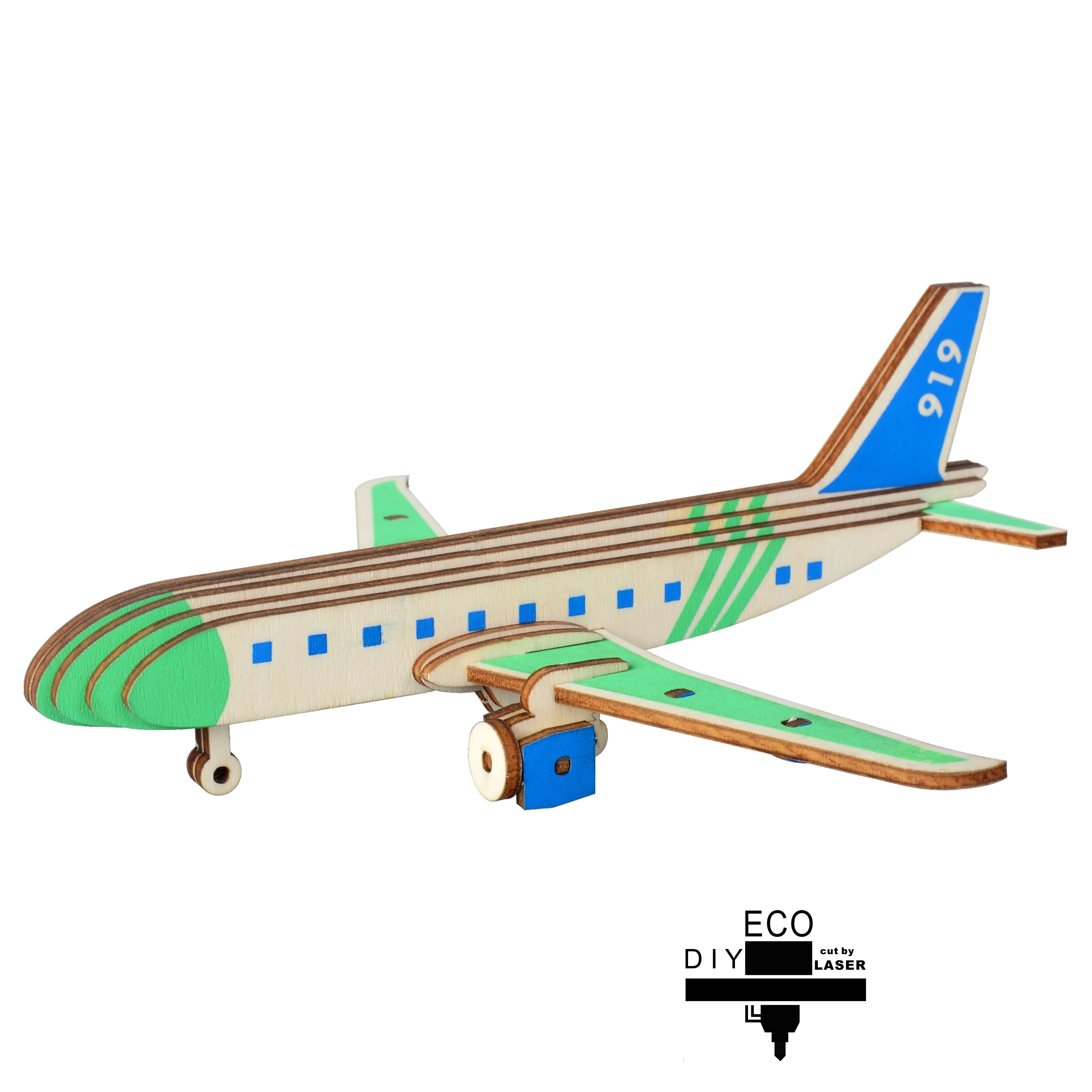Wooden Puzzle Handmade C919 Passenger Plane Straight 4500 Helicopter Toys Shan 
