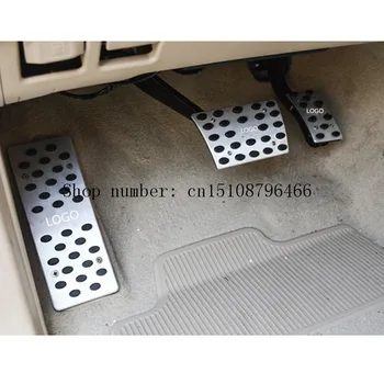 

For Toyota Land Cruiser 200 AT, 3pcs / set Auto Transmission Accelerator Brake Footrest Pedal Pedales Stickers Plate Pads