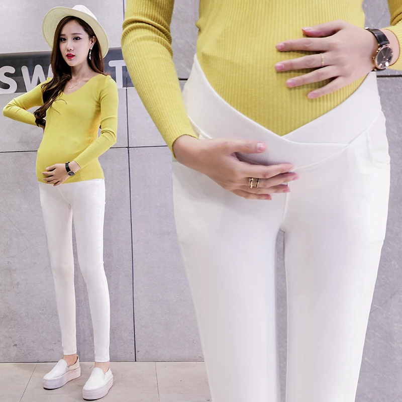 Kobeinc. брюки с низкой талией для беременных женщин, однотонные брюки для ухода за животом, Mujer, тонкие растягивающиеся Брюки для беременных, Roupa Gestante