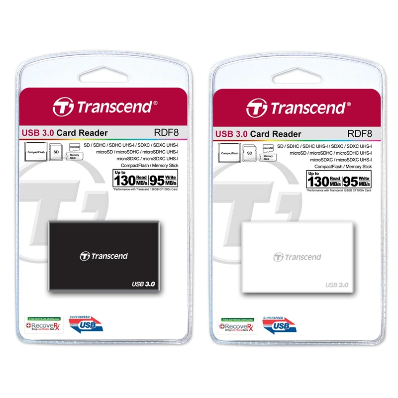 Супер скорость Transcend все в 1 USB 3,0 TF/SD кардридер адаптер для SDHC/SDXC/microSDHC/microSDXC/UHS-I CF карта адаптер