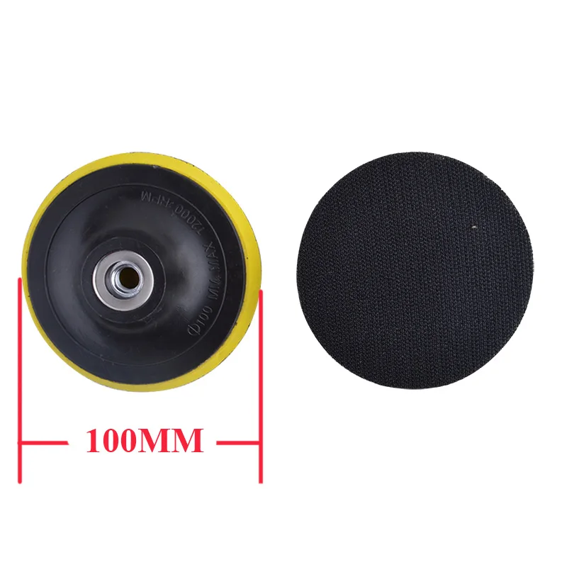 Flexsteel 2 Pieces 4 Inch 100MM Polishing Buffing Pad PU Bonnet Backing Pad for Angle Grinder Car Polisher Buffer Power Tools