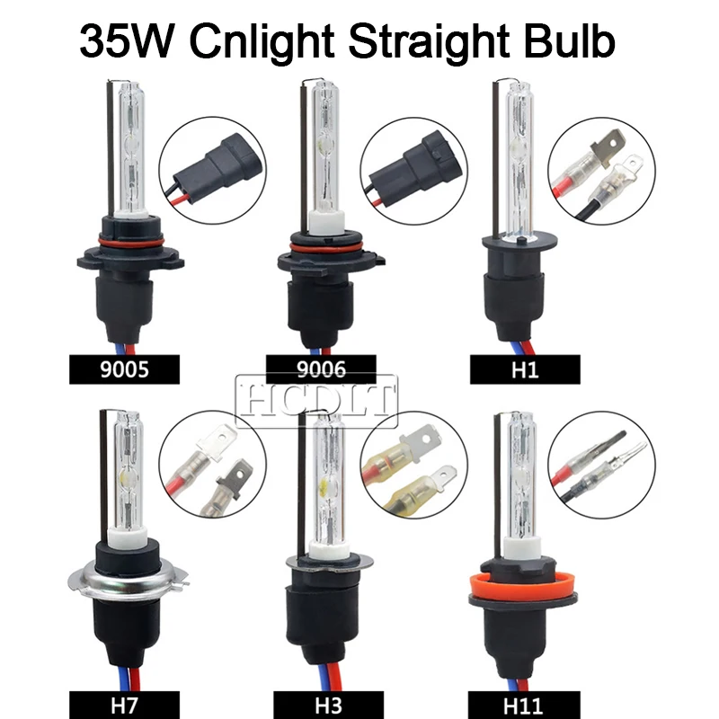 Hcdlt AC 35 Вт Cnlight Ксеноновые H7 H1 H3 H11 HB3 9005 HB4 9006 D2H HID ксеноновая лампа 4300K 5000K 6000K сменная лампа для фары автомобиля