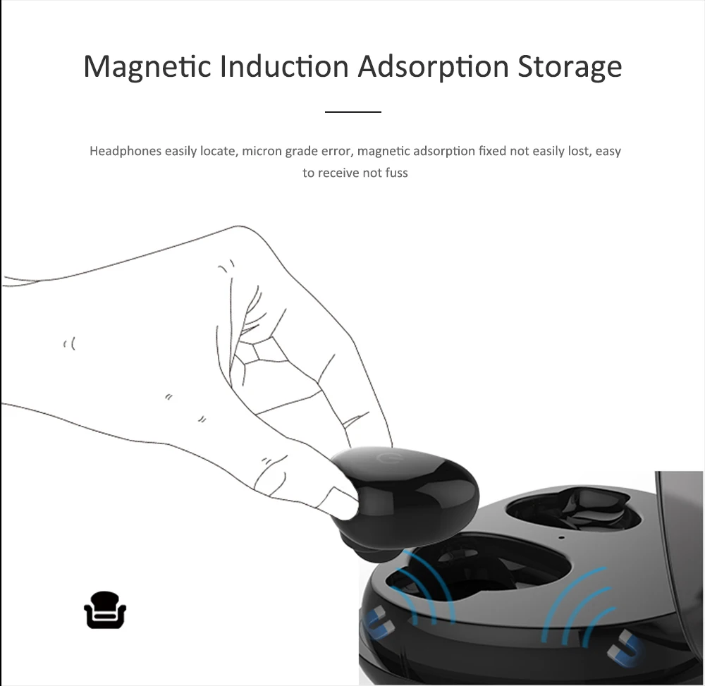 ALWUP UPI8S Bluetooth наушники 3D стерео беспроводные наушники гарнитура с внешним аккумулятором для Xiaomi iPhone 6 7 android samsung