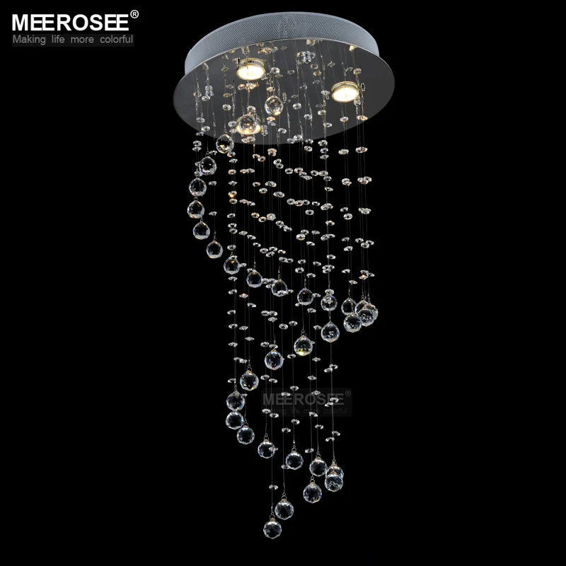 

Spiral Design Crystal Ceiling Light Fixture, Small Stair Crystal Light fitting lustre lamp Dining Light D400mm, H800mm MD6002